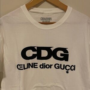 Chinatown Market CDG White Short Sleeve Graphic Tee